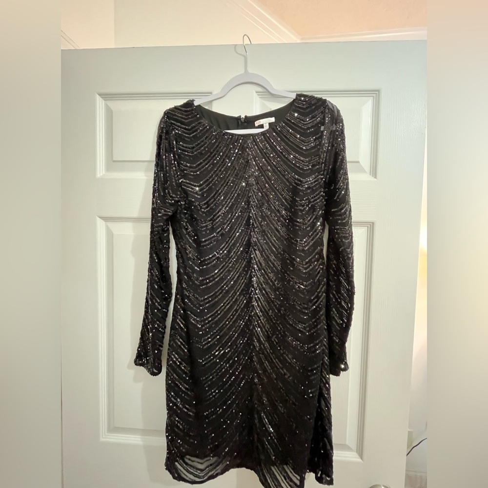 Black Sequin Party Dress XL